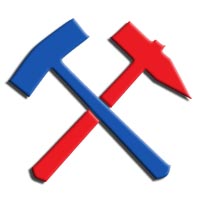 Crossed hammers in PointProx colors illustrating Effort Driven Scheduling